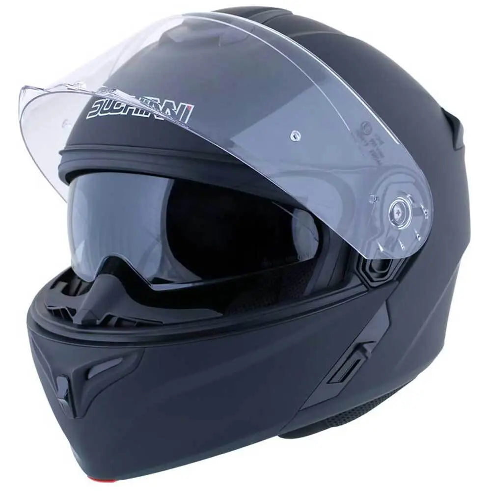 Duchinni D938 Flip-Up Helmet Matt Black - ThrottleChimp