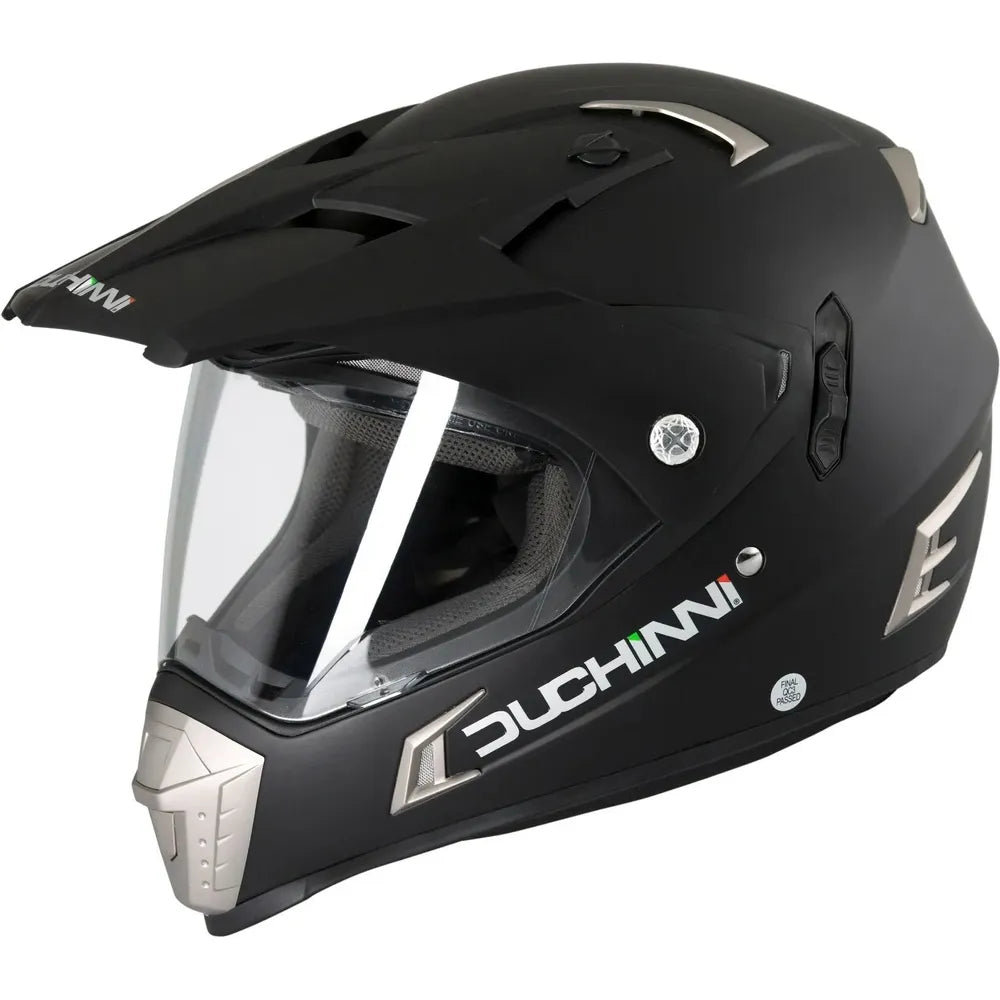 Duchinni D311 Dual Adventure Helmet Matt Black - ThrottleChimp