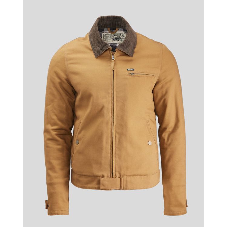 Rokker Canvas Textile Jacket Tobacco Brown - ThrottleChimp