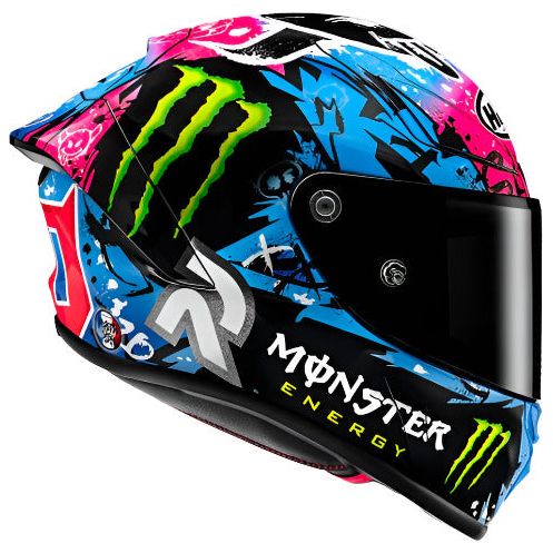 HJC RPHA 1 Quartararo Le Mans Special Full Face Helmet MC28 Black / Blue / Pink FREE 1 YEAR Returns, FREE UK Delivery | ThrottleChimp