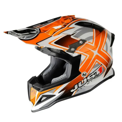 Just1 J12 Carbon MX Helmet Mister X Orange - ThrottleChimp