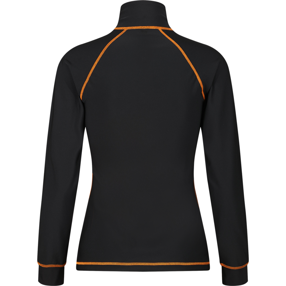 MotoGirl Mid-Layer Ladies Jacket Black / Orange (Image 2) - ThrottleChimp