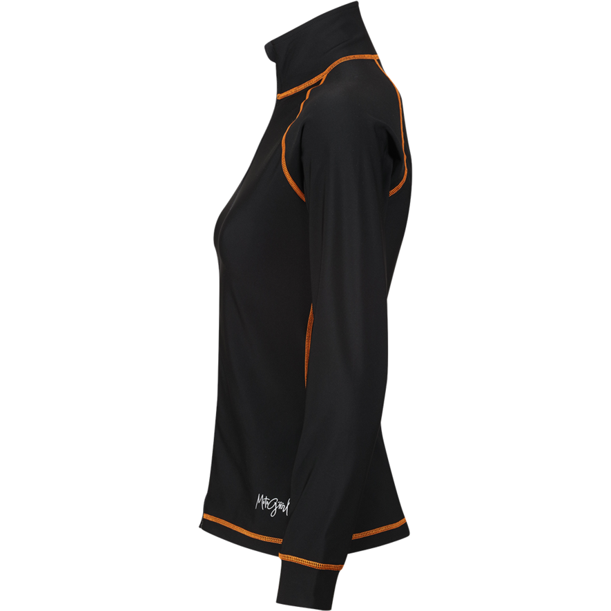 MotoGirl Mid-Layer Ladies Jacket Black / Orange (Image 3) - ThrottleChimp