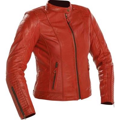 Richa Lausanne Ladies Leather Jacket Red - ThrottleChimp