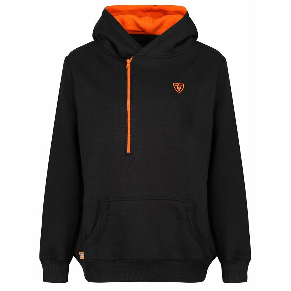 MotoGirl Helmet Ladies Hoodie Black / Orange (Image 2) - ThrottleChimp