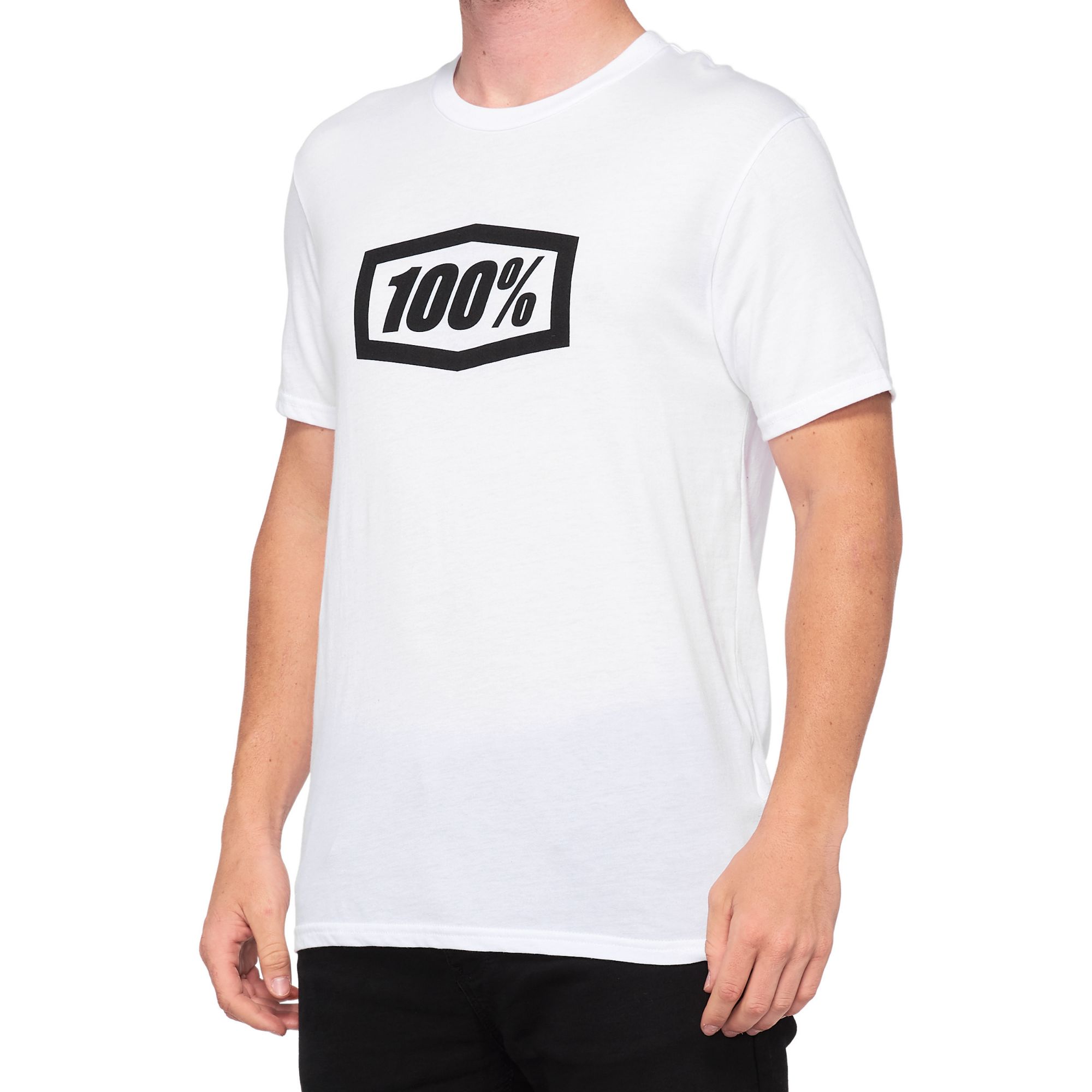 100% Icon Short Sleeves T-Shirt White FREE 1 YEAR Returns, FREE UK Delivery | ThrottleChimp