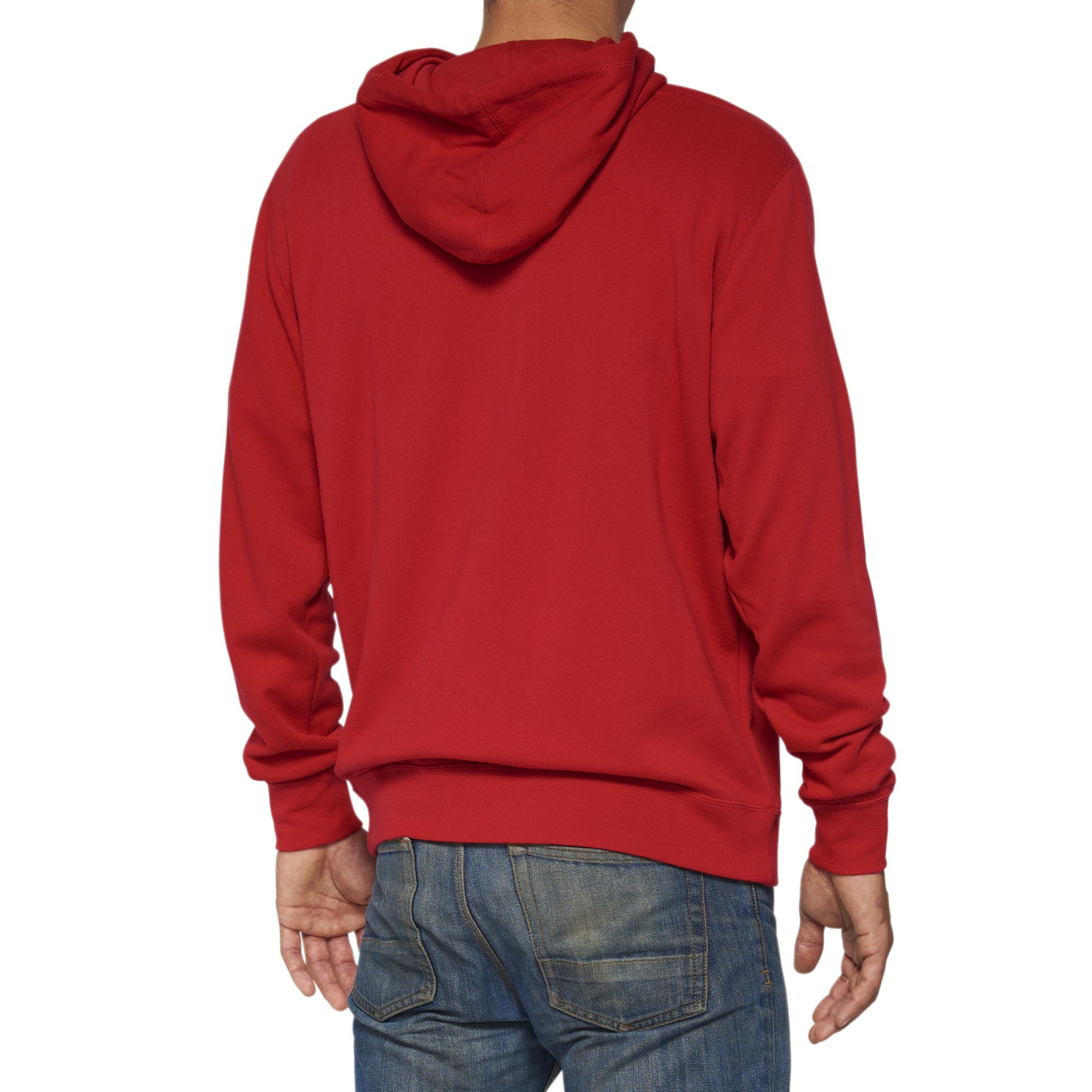 100% Icon Pullover Hoodie Deep Red Mirror FREE 1 YEAR Returns, FREE UK Delivery | ThrottleChimp