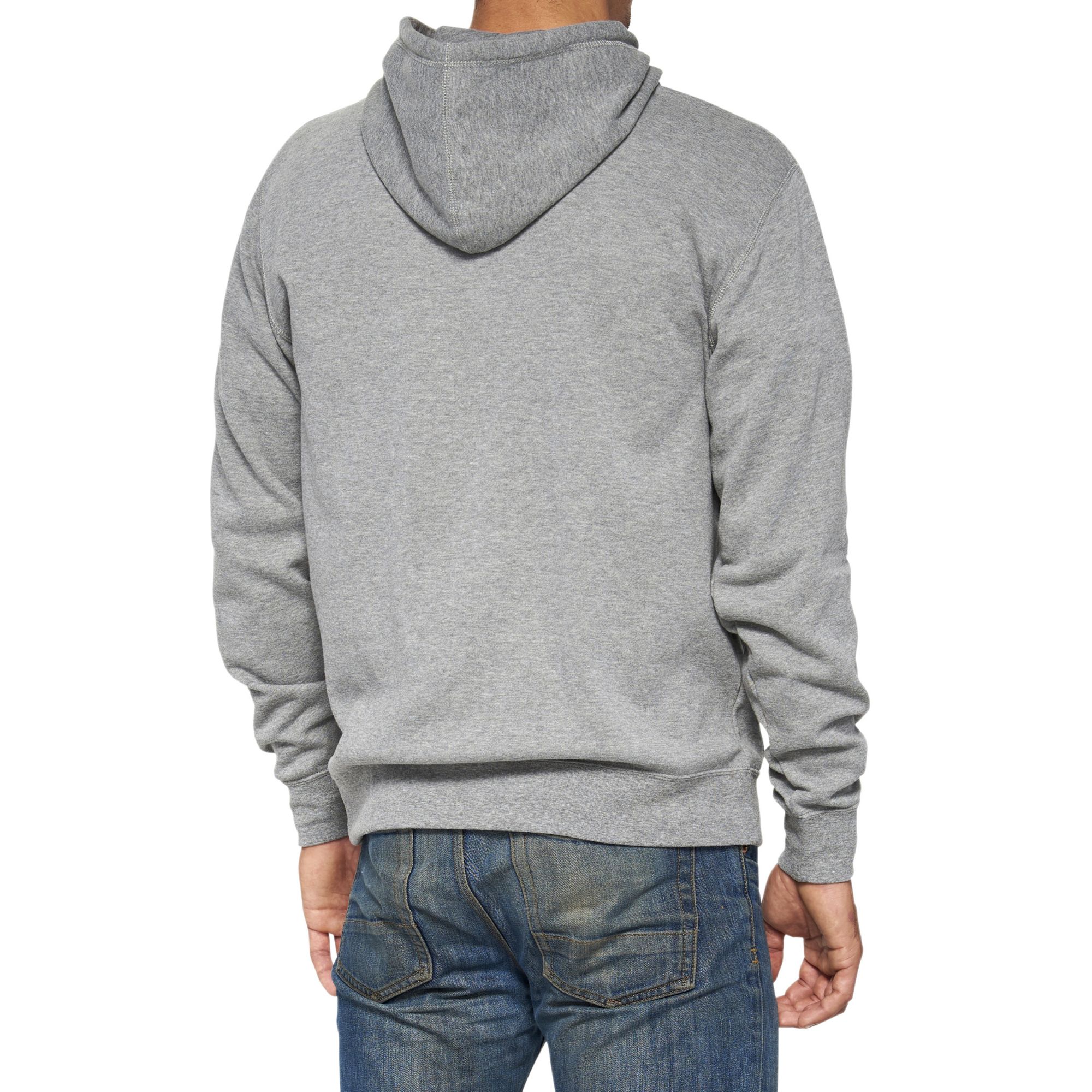 100% Icon Pullover Hoodie Heather Grey FREE 1 YEAR Returns, FREE UK Delivery | ThrottleChimp