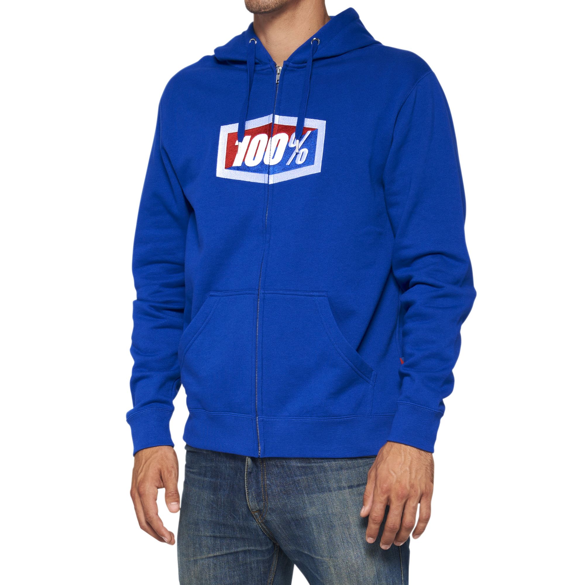 100% Official Zip Hoodie Royal FREE 1 YEAR Returns, FREE UK Delivery | ThrottleChimp