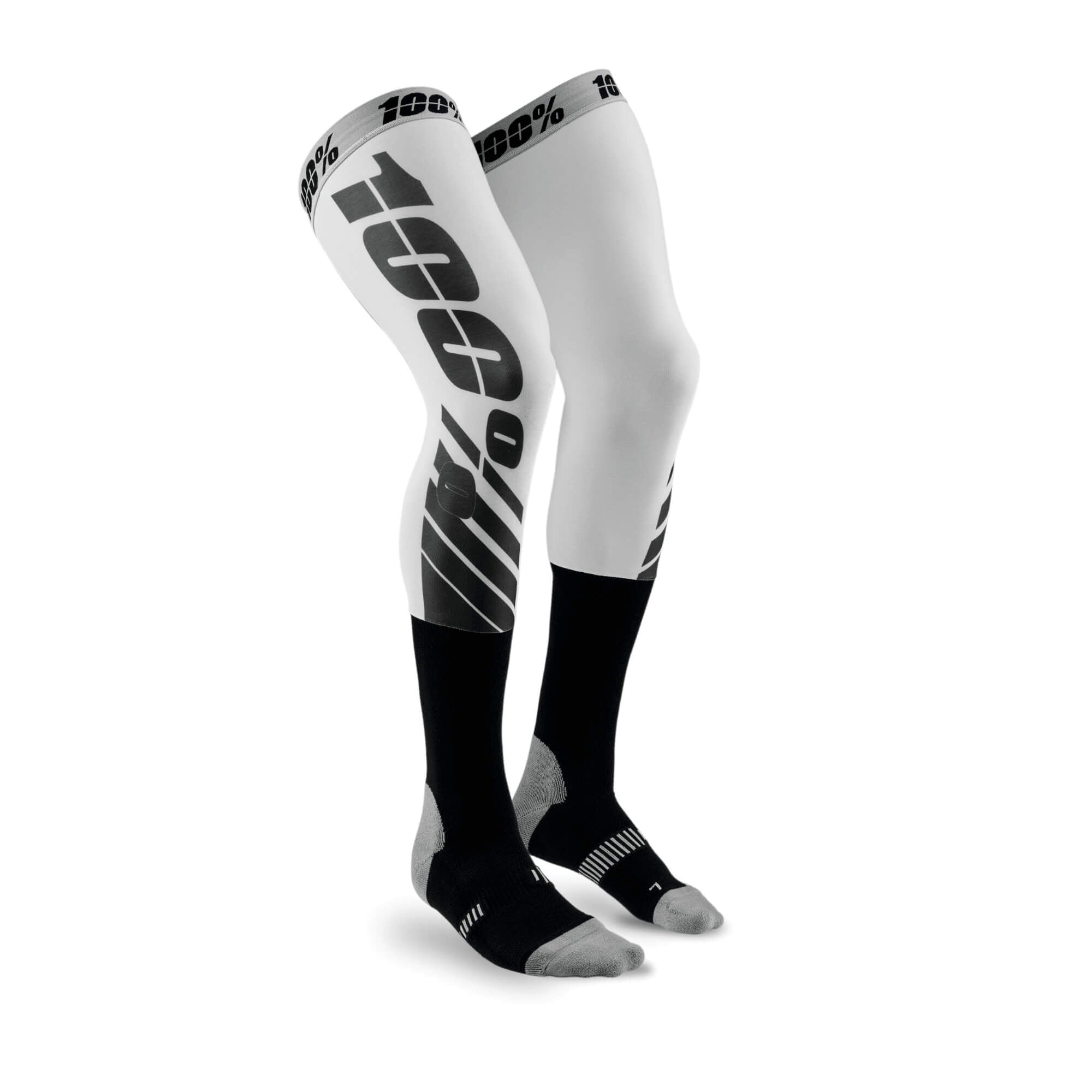 100% REV MX Knee Brace Socks Flash Grey FREE 1 YEAR Returns, FREE UK Delivery | ThrottleChimp