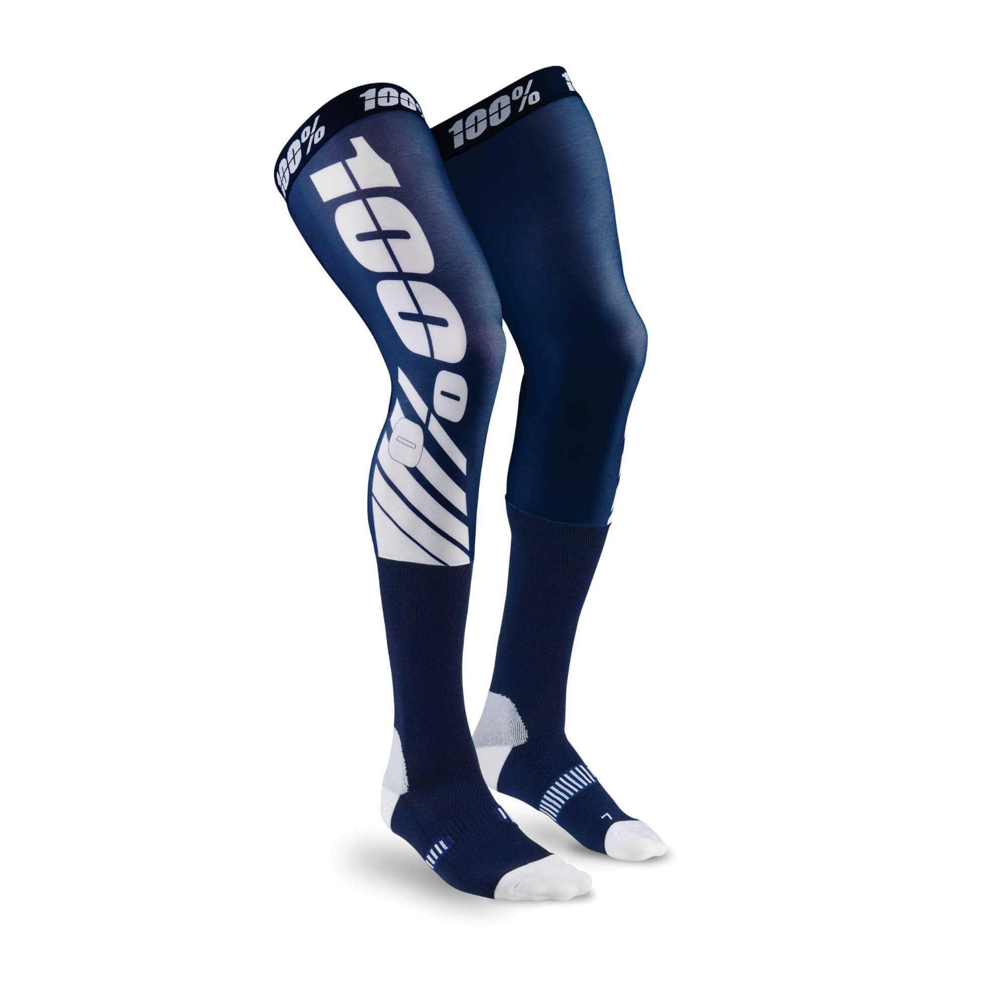 100% REV MX Knee Brace Socks Flash Navy FREE 1 YEAR Returns, FREE UK Delivery | ThrottleChimp