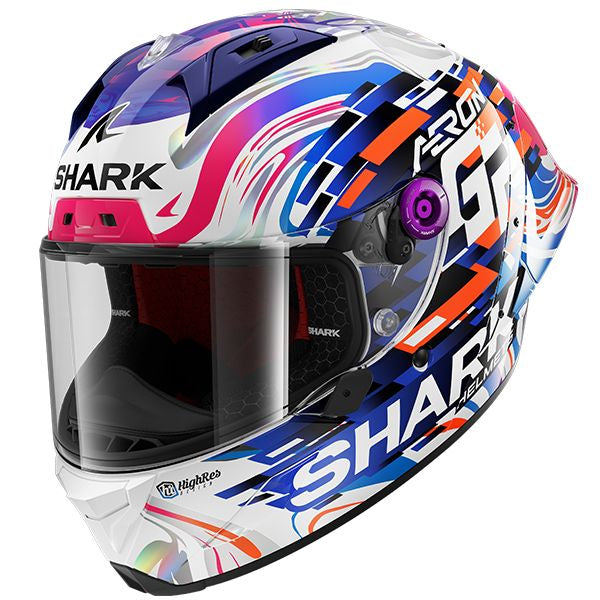 Shark Aeron-GP Full Face Helmet Replica Zarco GP DVB FREE 1 YEAR Returns, FREE UK Delivery | ThrottleChimp