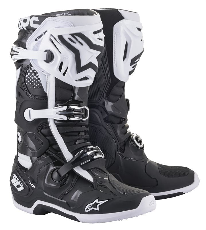 Alpinestars Tech 10 Off-Road Boots Black / White FREE 1 YEAR Returns, FREE UK Delivery | ThrottleChimp