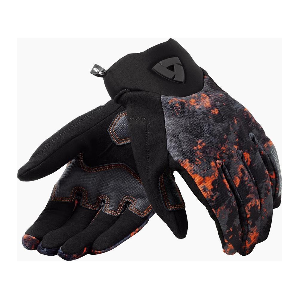 Rev'it! Continent Wind-Blocking Textile Gloves Black / Orange