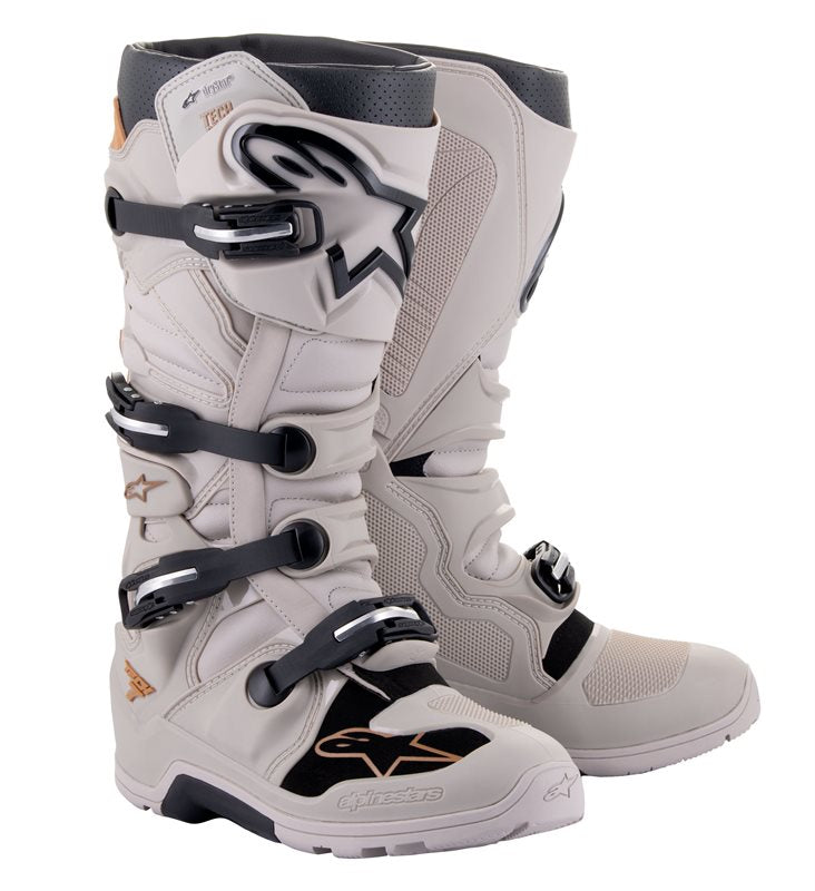 Alpinestars Tech 7 Enduro Drystar Off-Road Boots Grey Sand FREE 1 YEAR Returns, FREE UK Delivery | ThrottleChimp