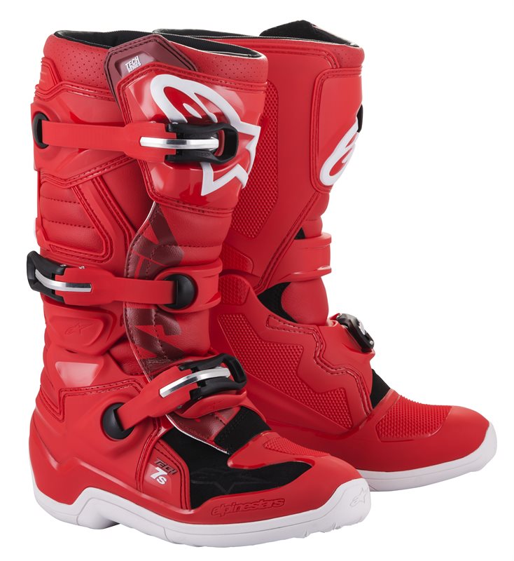 Alpinestars Youth Tech 7 S Off-Road Boots Red FREE 1 YEAR Returns, FREE UK Delivery | ThrottleChimp