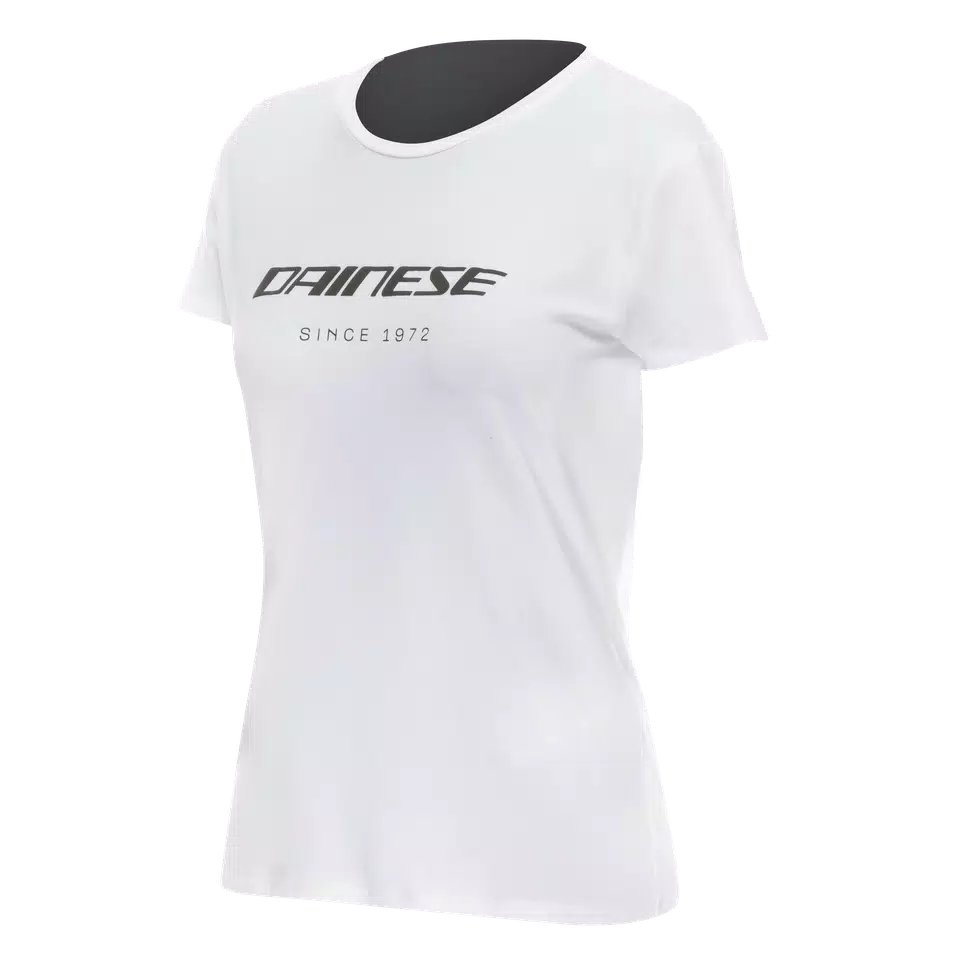 Dainese Essence Wordmark Ladies Tee White FREE 1 YEAR Returns, FREE UK Delivery | ThrottleChimp