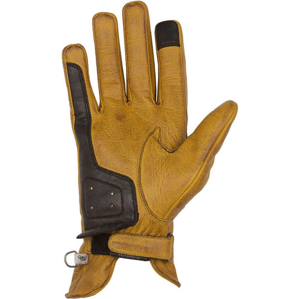 Helstons Condor Summer Leather Gloves Gold / Brown (Image 2) - ThrottleChimp