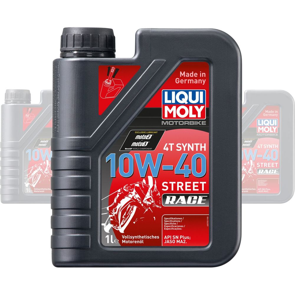 Liqui Moly 4 Stroke Fully Synthetic Street Race 10W-40 Oil - Box of 6 - ThrottleChimp