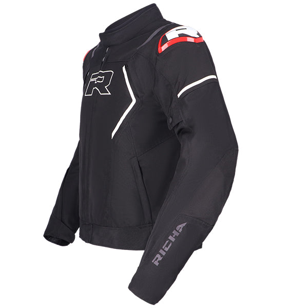 Richa Vendetta Textile Jacket Black / White / Red (Image 2) - ThrottleChimp