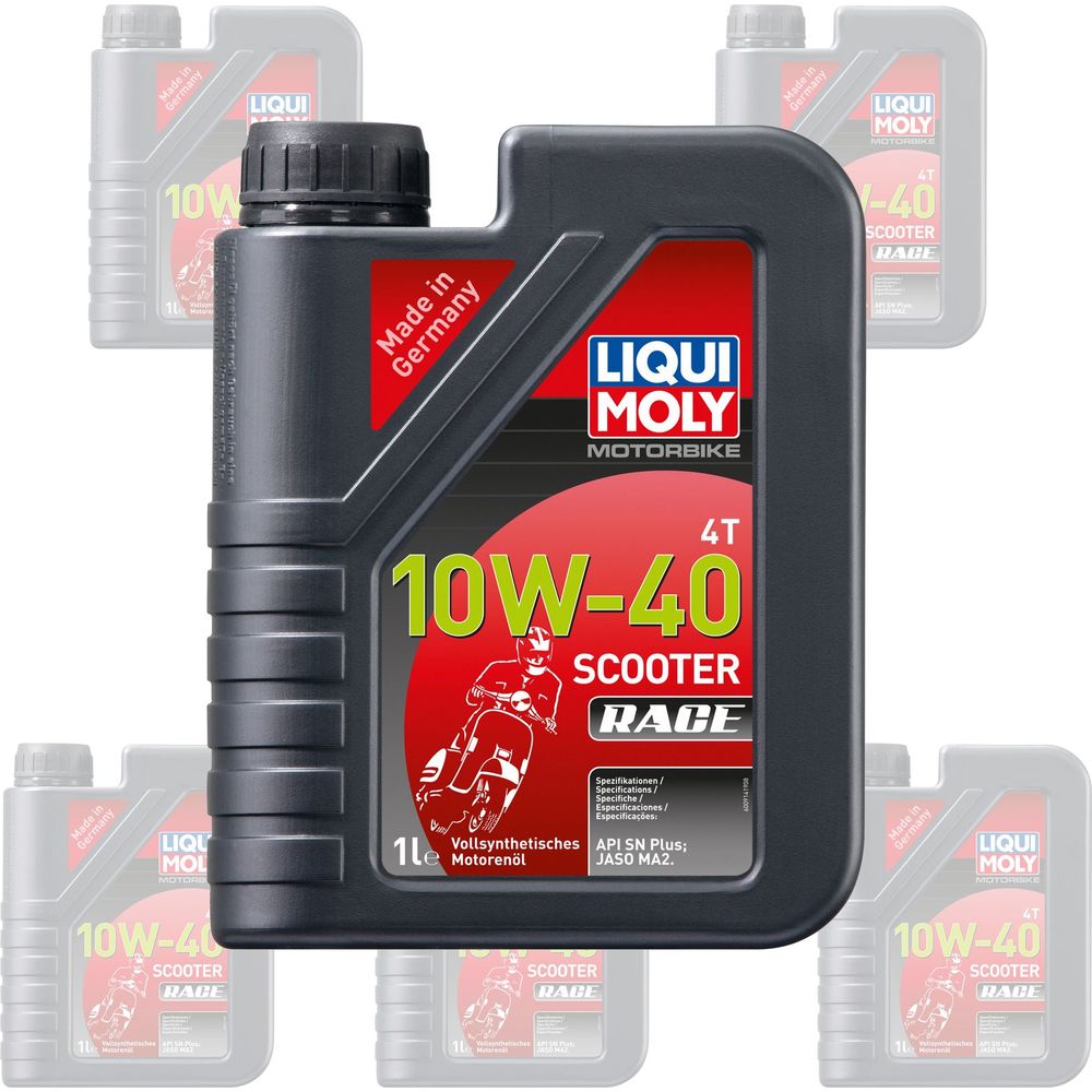 Liqui Moly 4 Stroke Fully Synthetic Scooter Race 10W-40 Oil - Box of 6 - ThrottleChimp