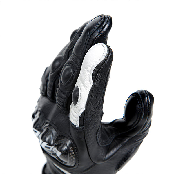 Dainese Carbon 4 Ladies Long Leather Gloves Black / White / Red (Image 5) - ThrottleChimp