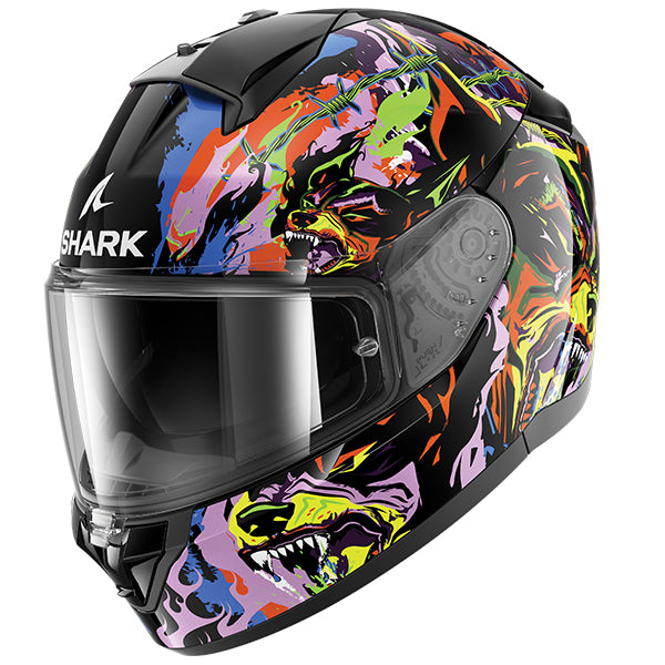 Shark Ridill 2 Full Face Helmet Raging Beast Black / Violet / Yellow