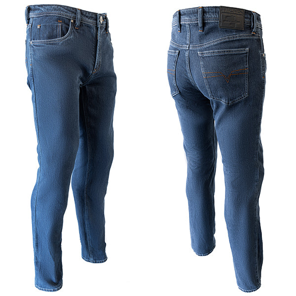 Richa Carter Riding Denim Jeans Stone Wash Blue (Image 2) - ThrottleChimp