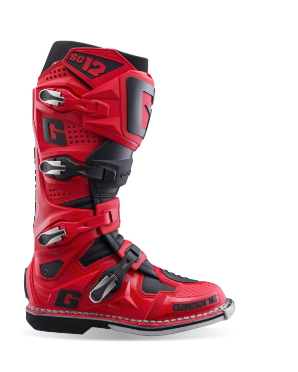 Gaerne SG-12 MX Boots Red / Black FREE 1 YEAR Returns, FREE UK Delivery | ThrottleChimp