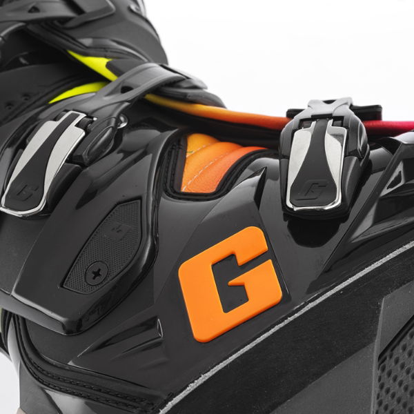 Gaerne SG-12 MX Boots Black / Orange / Pink FREE 1 YEAR Returns, FREE UK Delivery | ThrottleChimp