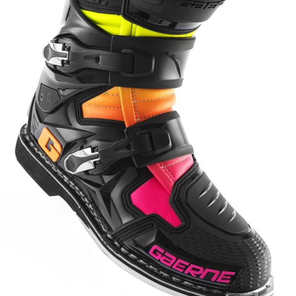 Gaerne SG-12 MX Boots Black / Orange / Pink FREE 1 YEAR Returns, FREE UK Delivery | ThrottleChimp