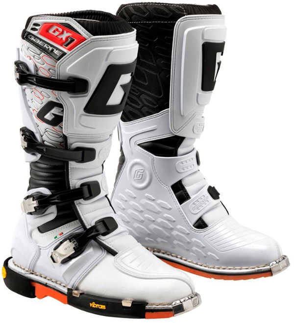 Gaerne GX-1 Super Moto Boots White FREE 1 YEAR Returns, FREE UK Delivery | ThrottleChimp