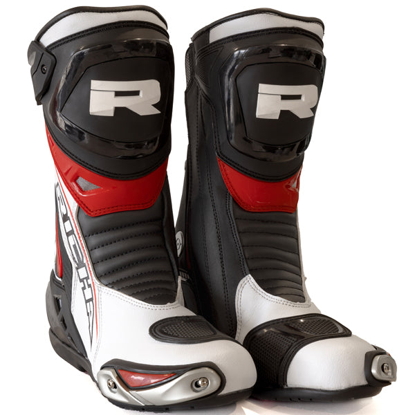 Richa Blade Waterproof Boots Black / White / Red (Image 2) - ThrottleChimp