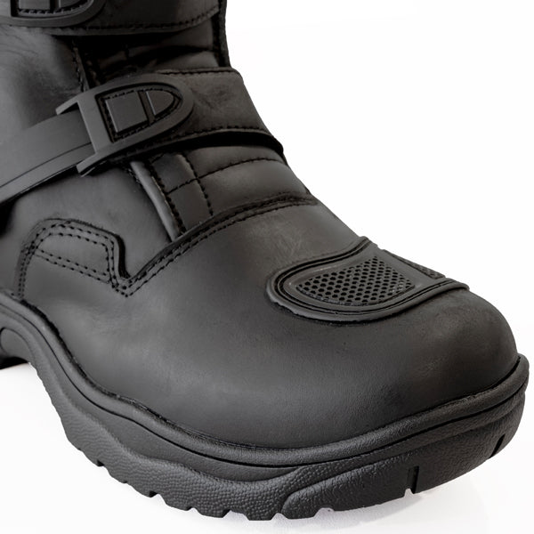 Richa Colt Waterproof Leather Long Boots Black FREE 1 YEAR Returns, FREE UK Delivery | ThrottleChimp