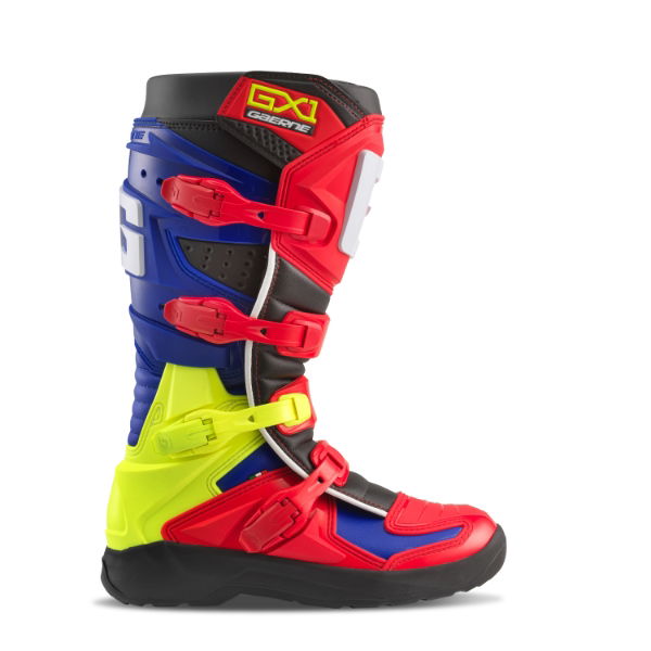 Gaerne GX-1 Evo Kids MX Boots Red / Multi FREE 1 YEAR Returns, FREE UK Delivery | ThrottleChimp