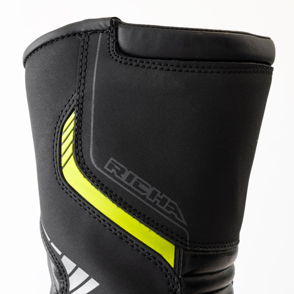 Richa Vortex Leather Boots Black FREE 1 YEAR Returns, FREE UK Delivery | ThrottleChimp