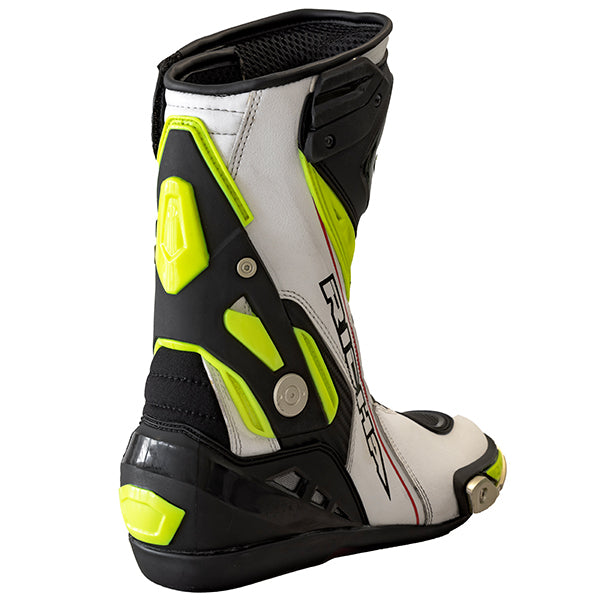 Richa Blade Waterproof Boots White / Black / Fluo Yellow (Image 3) - ThrottleChimp