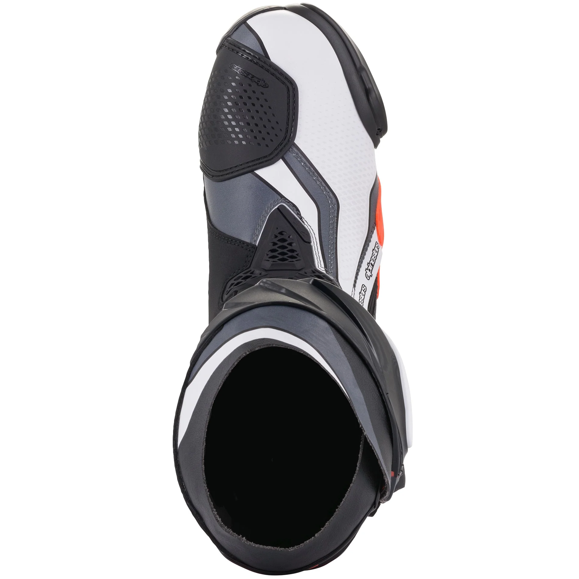 Alpinestars Supertech R Boots Black / Fluo Red / White / Grey (Image 6) - ThrottleChimp