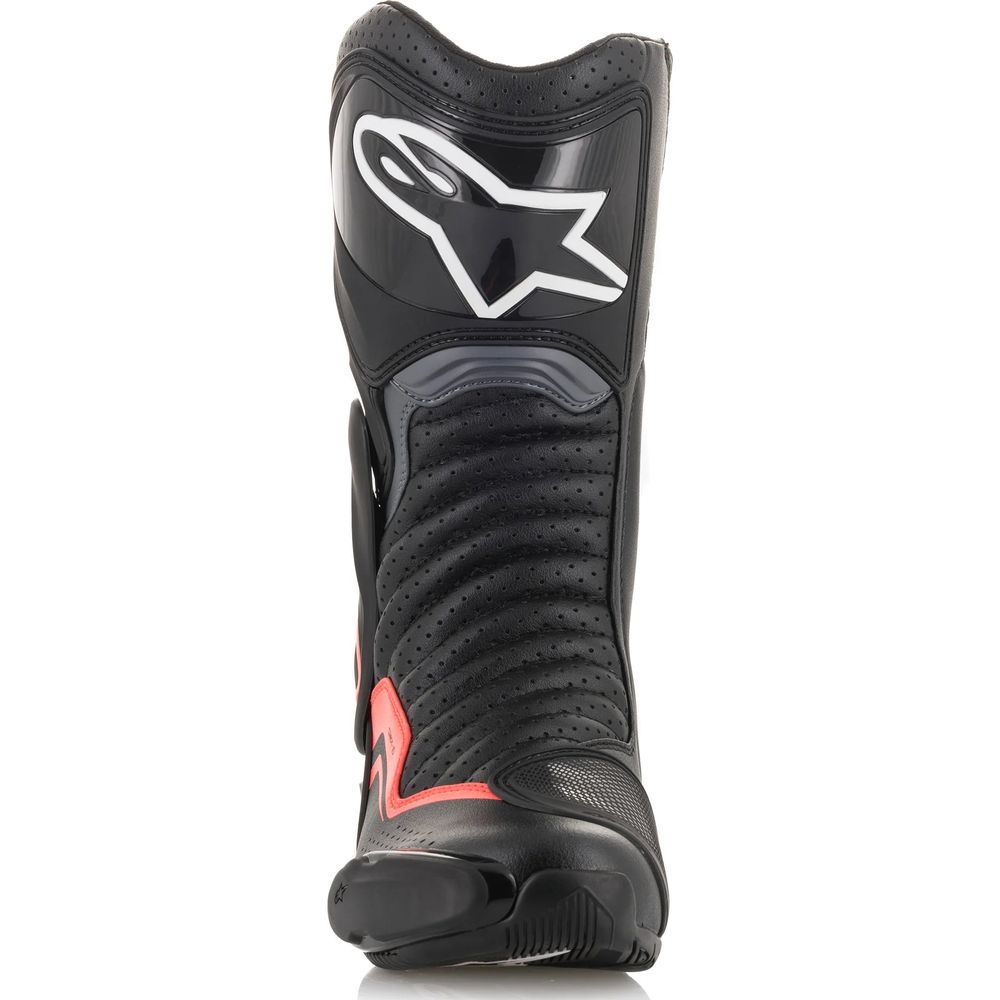 Alpinestars SMX 6 V2 Boots Black / Grey / Fluo Red FREE 1 YEAR Returns, FREE UK Delivery | ThrottleChimp