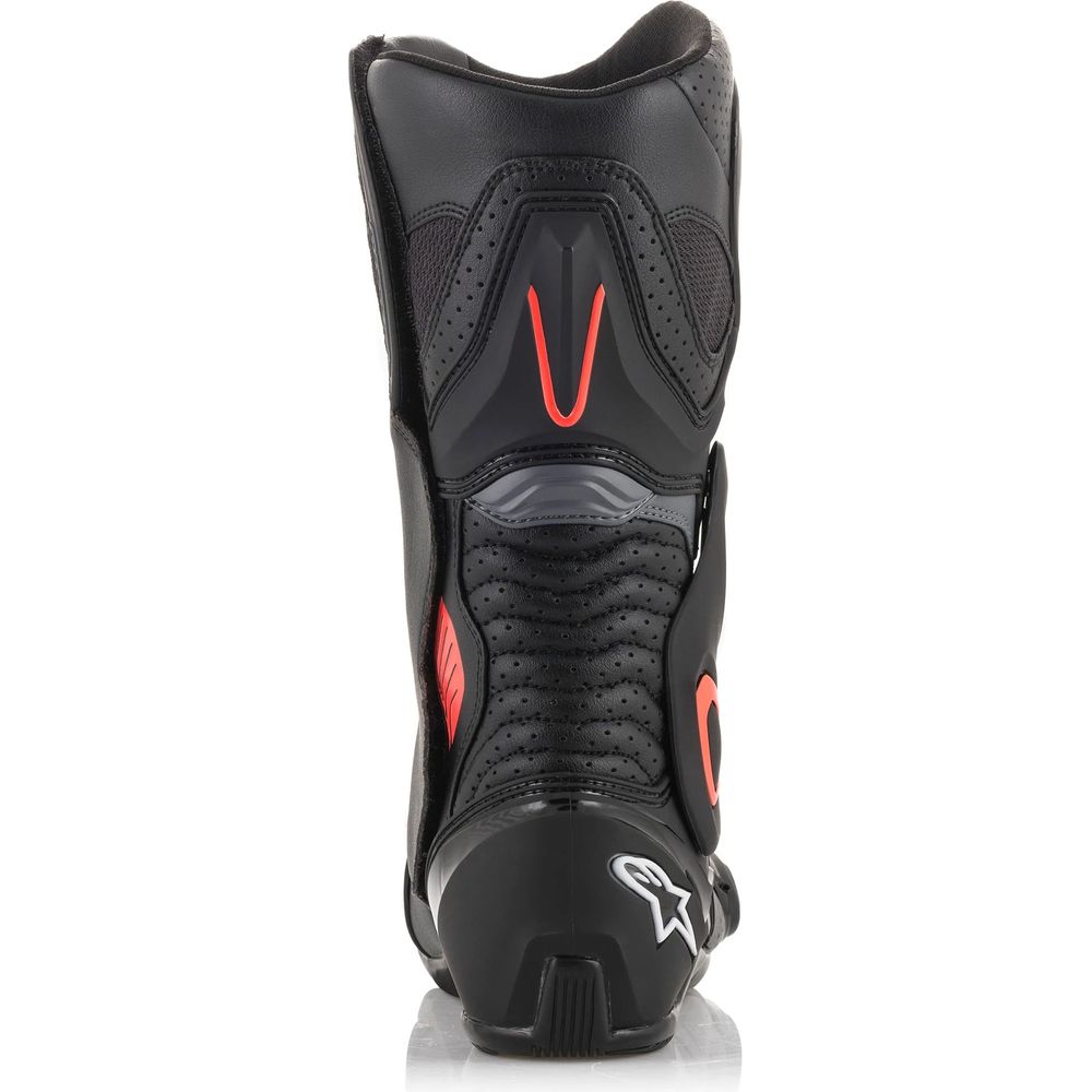 Alpinestars SMX 6 V2 Boots Black / Grey / Fluo Red FREE 1 YEAR Returns, FREE UK Delivery | ThrottleChimp