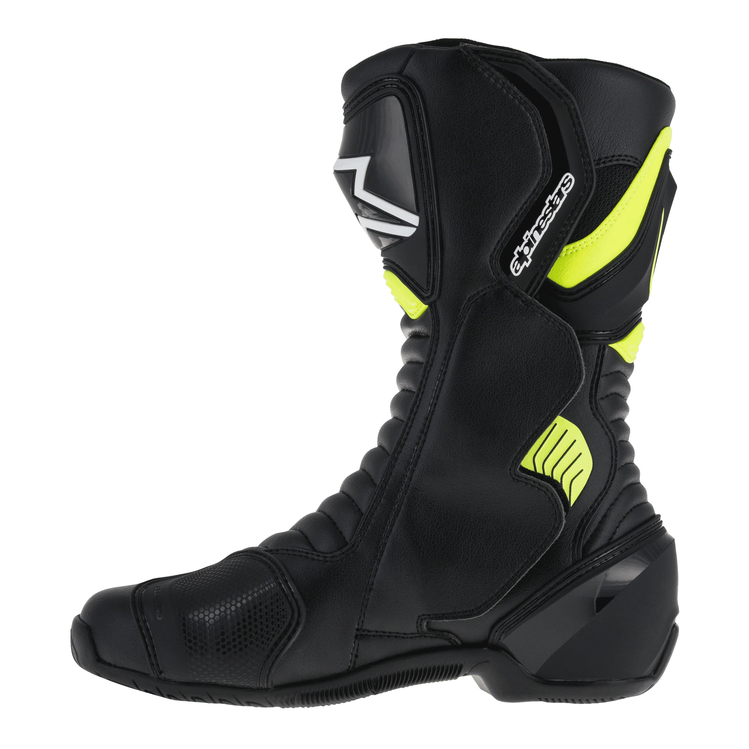 Alpinestars SMX 6 V2 Boots Black / Fluo Yellow (Image 2) - ThrottleChimp