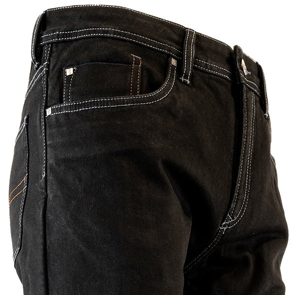 Richa Hammer 2 Ladies Riding Denim Jeans Black (Image 3) - ThrottleChimp