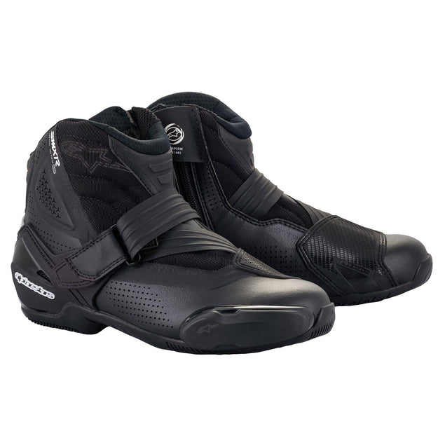 Alpinestars Stella SMX-1 R V2 Vented Short Boots Black FREE 1 YEAR Returns, FREE UK Delivery | ThrottleChimp