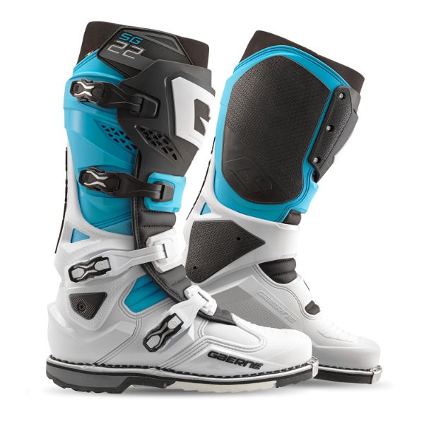 Gaerne SG.22 MX Boots White / Black / Blue FREE 1 YEAR Returns, FREE UK Delivery | ThrottleChimp