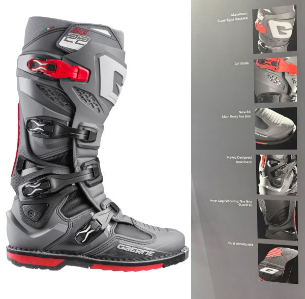 Gaerne SG.22 MX Boots Anthracite / Black / Red FREE 1 YEAR Returns, FREE UK Delivery | ThrottleChimp