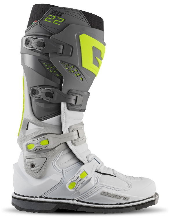 Gaerne SG.22 MX Boots Anthracite / White / Grey FREE 1 YEAR Returns, FREE UK Delivery | ThrottleChimp