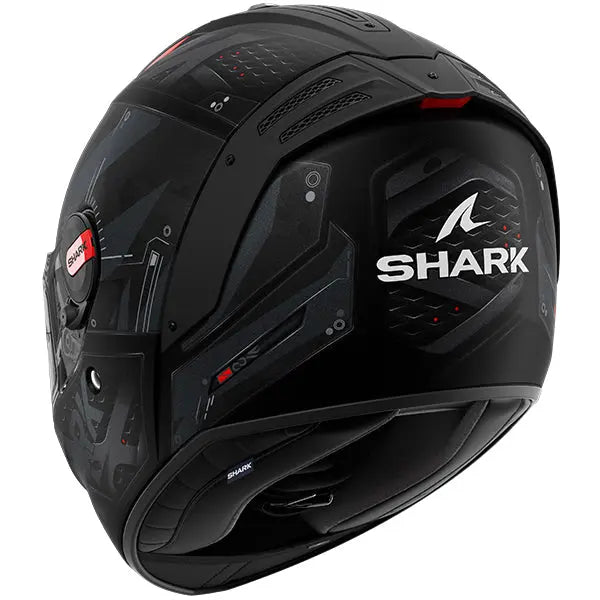 Shark Spartan RS Full Face Helmet Stingrey Matt Black / Red / Anthracite - ThrottleChimp