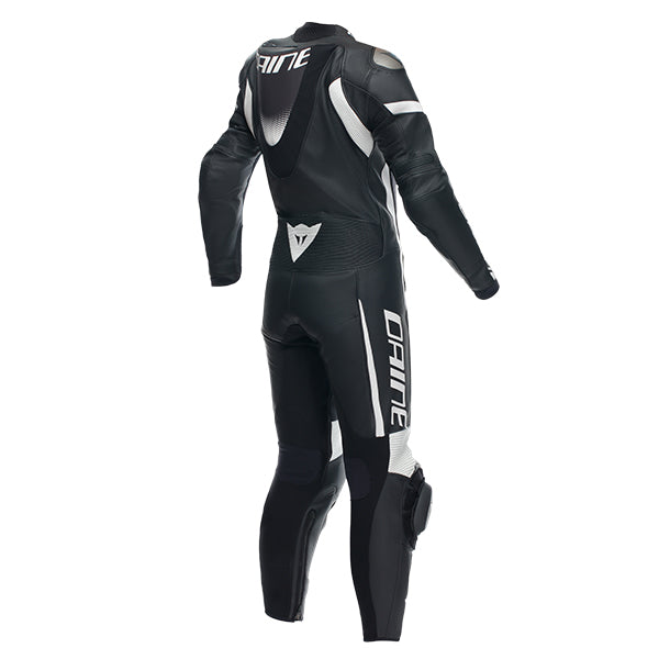 Dainese Grobnik Ladies One Piece Perforated Leather Suit Black / Black / White (Image 2) - ThrottleChimp