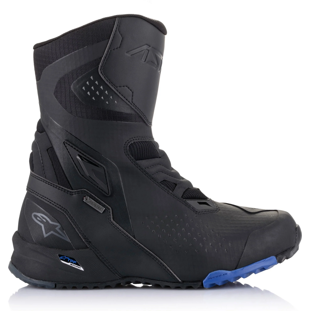 Alpinestars RT-8 Gore-Tex Boots Black / Blue (Image 4) - ThrottleChimp