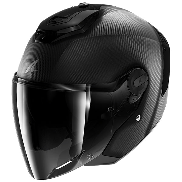 Shark RS Jet Full Carbon Open Face Helmet Matt Carbon - ThrottleChimp